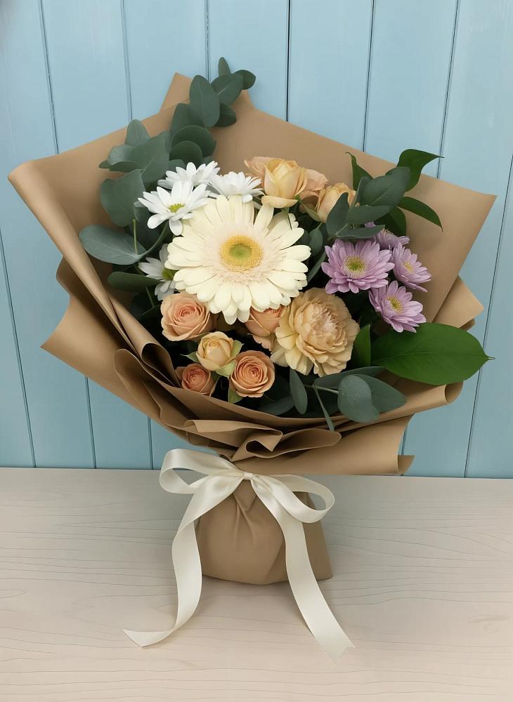 Букет цветов из: Герберы и Хризантемы в Сольвычегодске