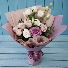 Букет цветов из:  Розы и Лизиантусы #REPLACE_PRED# Сольвычегодске