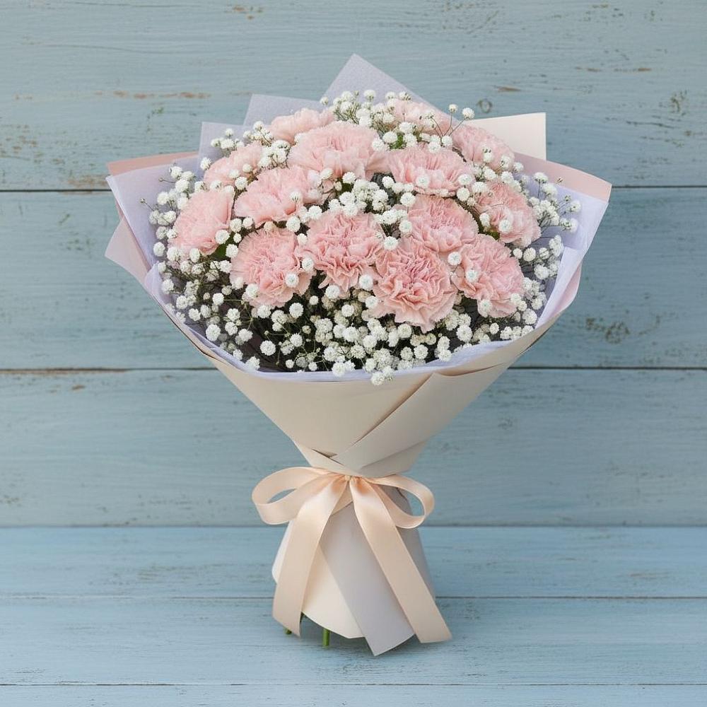 Букет цветов из: Гвоздики в Сольвычегодске