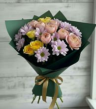 Букет цветов из:  Хризантемы и Розы в Сольвычегодске
