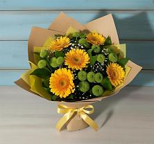 Букет цветов из:  Герберы и Хризантемы в Сольвычегодске