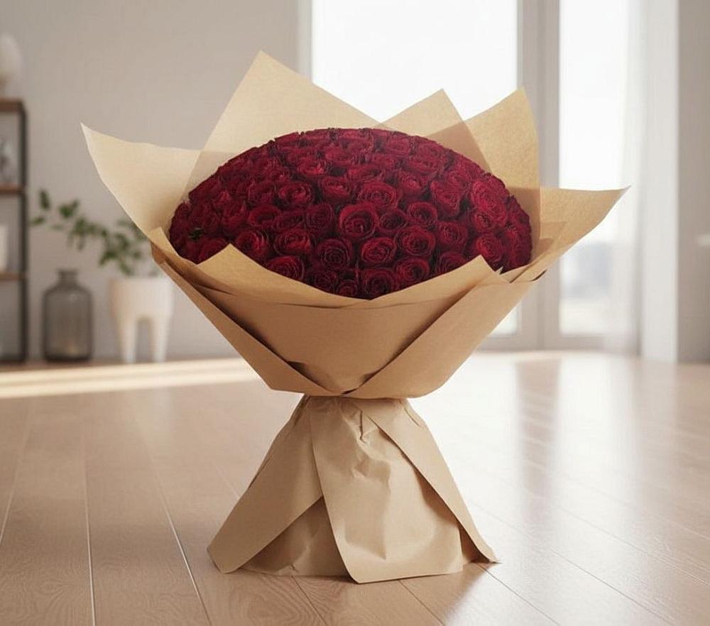 Букет 101 Красная роза в Сольвычегодске
